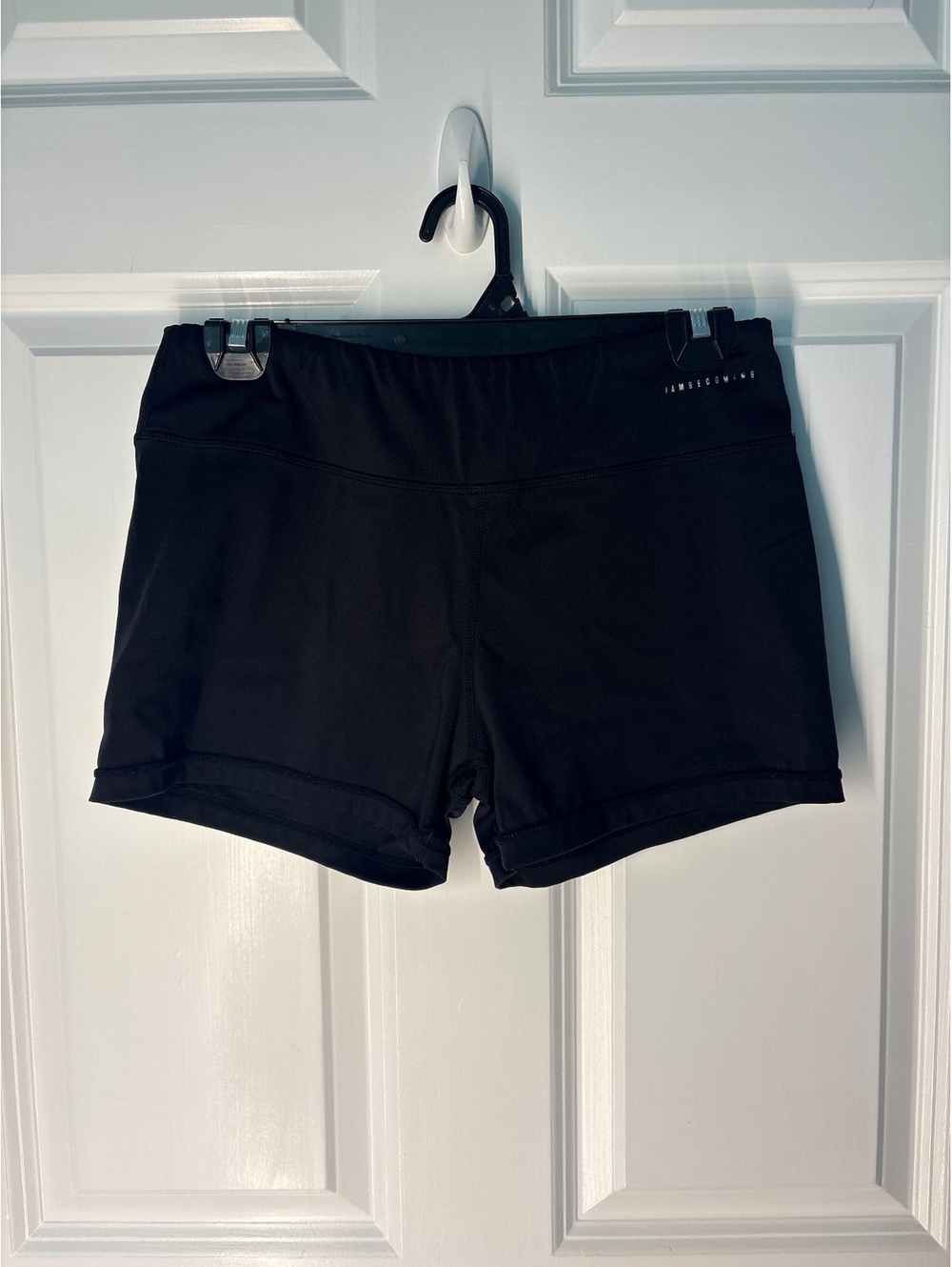 Activewear Lifting Gym Sporty Running IAB Black Spandex Shorts